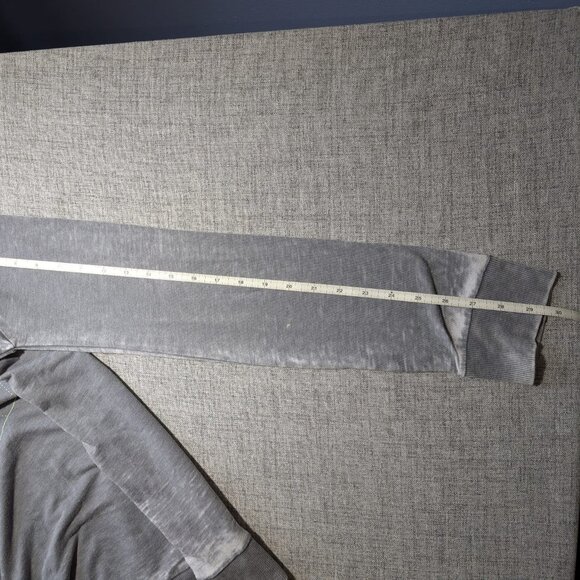 Women's Grey Crew Neck Distressed Sweatshirt "Go Smudge Yourself" in Green - Picture 4 of 6